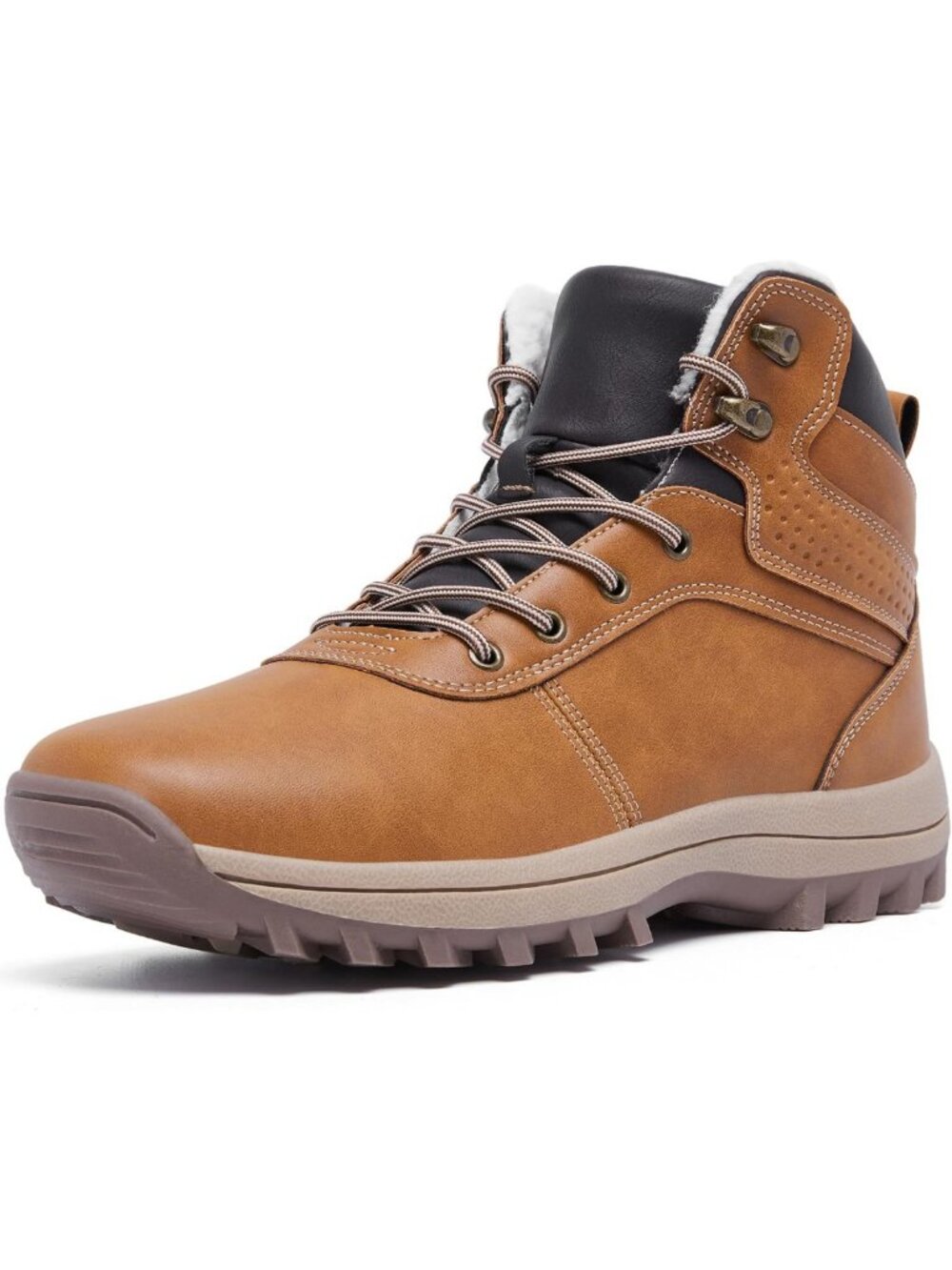 Warm Fur Lined Men's Snow Boots - Insulated, Non-Slip, Water-Resistant Winter
